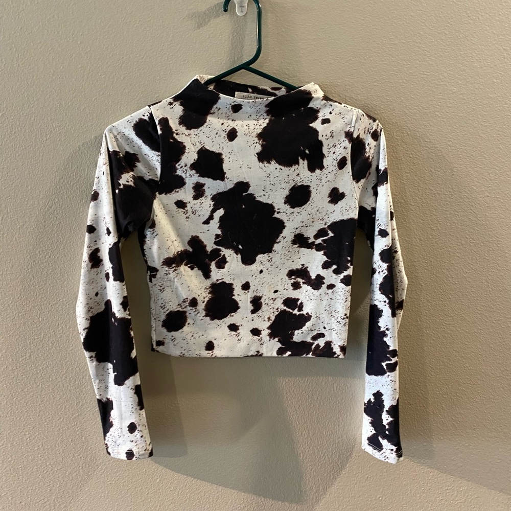 12th Tribe Cow Print Long Sleeve